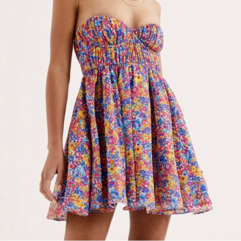 Brand New! for Love & Lemons Sasha Strapless Mini Dress